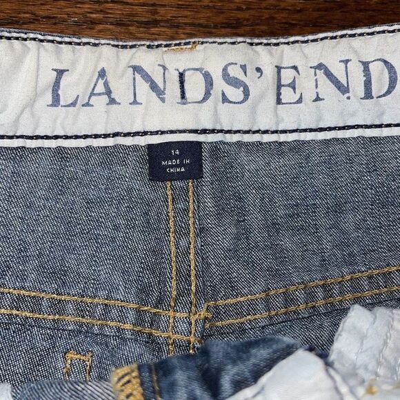 Lands' End Boys Youth Baumwolle Comfort Relaxed Fit Straight Leg Jeans Blue Size - Picture 5 of 6